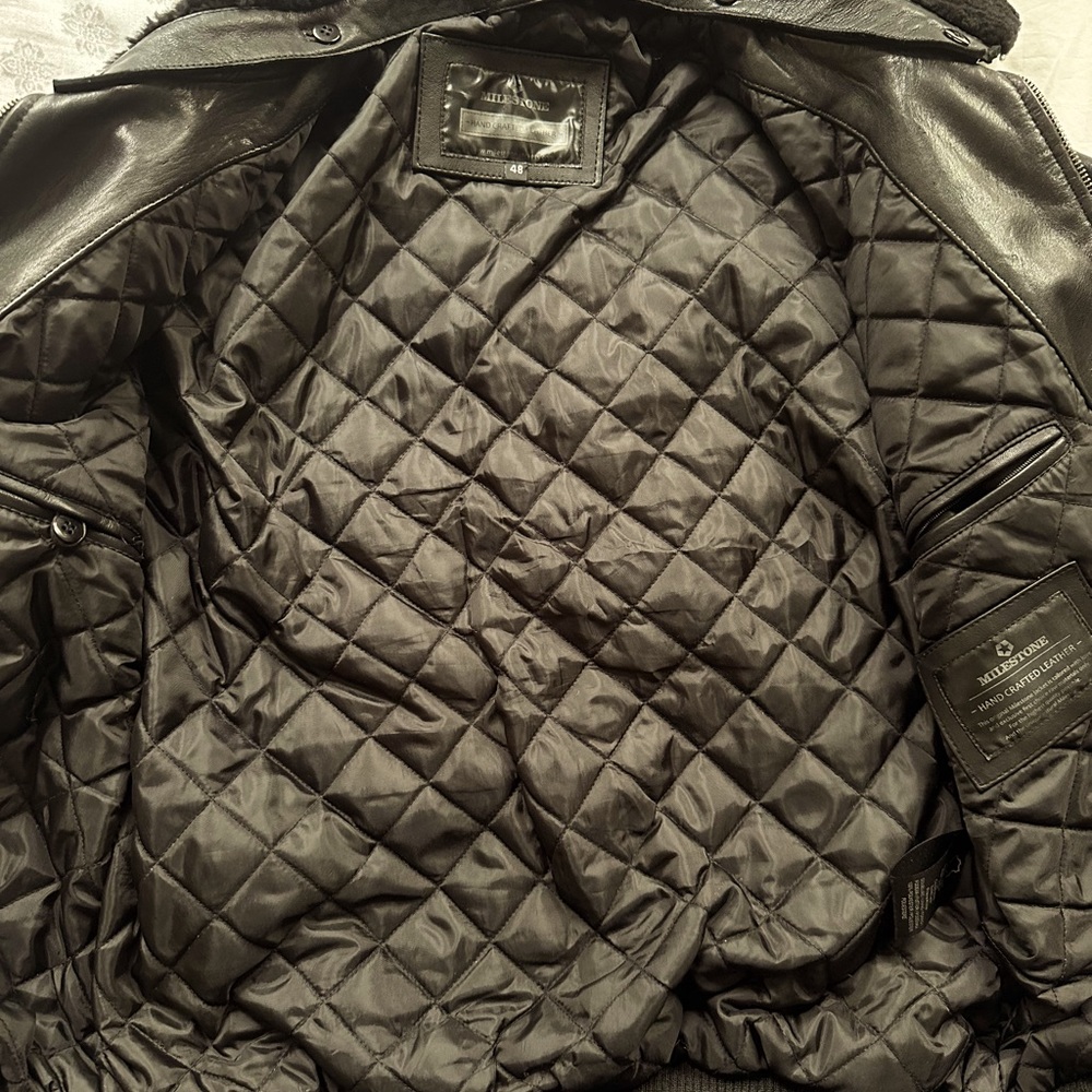 Aviator leather jacket , used two or three time only